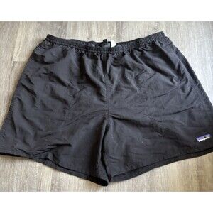 Patagonia Shorts Mens XL Black Baggies Drawstring 5" Lined Outdoor
